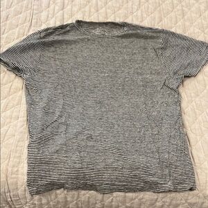 Alex Crane Sun Tee Striped Lines Linen Tee M